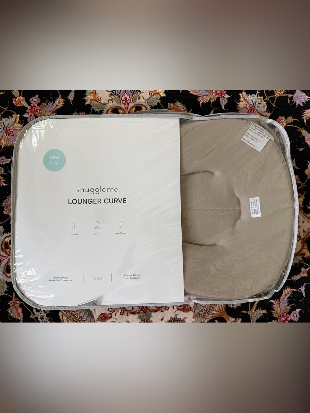 Snuggle Me Lounger Curve in Taupe